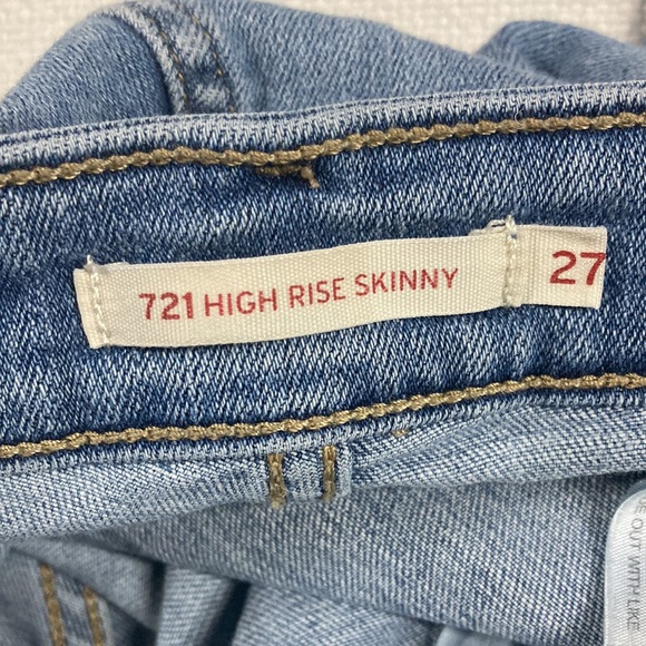 Levi High Rise Skinny Size 27 Womens 721 Style Jeans - Picture 8 of 8